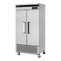 Turbo Air Super Deluxe Two-Section Reach-In Freezer, 29.19 Cu. Ft., Stainless Steel, Bottom Mount Compressor