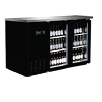 Serv-Ware 49-Inch Two-Door Glass Door Back Bar Bottle Cooler, 10 Cu. Ft., Self-Contained