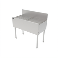 Perlick Top Shelf 36-Inch Freestanding Underbar Stainless Steel Drainboard with 6-Inch Backsplash