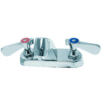 Advance Tabco Heavy-Duty Deck-Mounted Lead-Free Lavatory Faucet, 4 Inch Centers, 3-1/2 Inch Fixed Spout