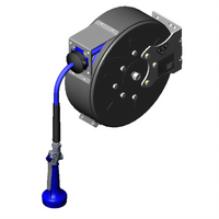 T&S Brass Enclosed Epoxy-Coated Retractable Hose Reel System with 3/8