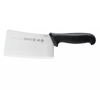 Mundial 6-Inch x 3-Inch High Carbon Stainless Steel Cleaver with Black Polypropylene Handle