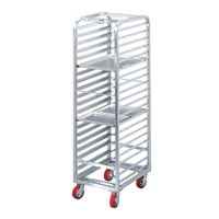 Lifetime Tough Extra Heavy-Duty Aluminum End-Load Bun Pan Rack with Casters, 15-Pan Capacity