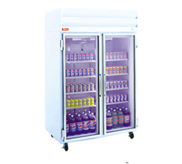 Howard-McCray GR22-B One-Section Glass Door Merchandiser Refrigerator, 22 Cu. Ft., Black, Top Mount Self-Contained