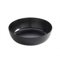 Ani 104 oz Round Black Melamine Serving Bowl