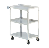 Vollrath Stainless Steel 3-Shelf Utility Bus Cart, 400 lb Capacity