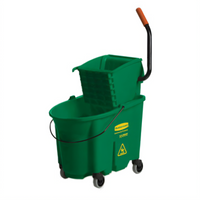 Rubbermaid Commercial WaveBrake 35 Qt Mop Bucket and Side-Press Wringer Combo