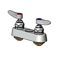 Concealed Deck-Mount Mixing Faucet with Lever Handles, 4-Inch Centers, Less Nozzle