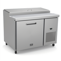 Kelvinator Commercial Refrigerated Pizza Prep Table, 1-Section, 47-3/8-Inch Wide, 12 Cu. Ft., 1-Door, Side-Mounted Self-Contained Refrigeration