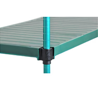 QuadPlus Solid Green Polymer Shelf Mat with Quad-Adjust Wire Frame, 48 x 21 Inches