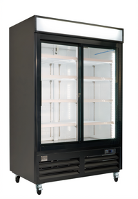 Kelvinator Commercial 54-Inch 2-Section Sliding Glass Door Bottom-Mount Reach-In Merchandiser Refrigerator