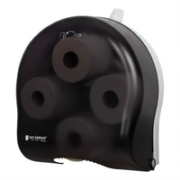 San Jamar 4-Station Carousel Quad-Roll Toilet Tissue Dispenser, Black Pearl