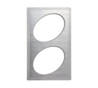 Vollrath Miramar Single Size Stainless Steel Adapter Plate Template with 2 Oval Cutouts