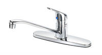 Krowne Royal Series Deck-Mount Pre-Rinse Kitchen Faucet with 8-Inch Centers and Swing Spout
