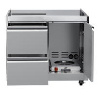 KoolMore 32-Inch Outdoor Stainless Steel Cabinet with 2 Drawers for KM-OKS-BQ30 Charbroiler