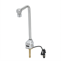 T&S ChekPoint Touchless Electronic Sensor Glass Filler, Single-Hole Deck Mount, 12-Inch High Arc, Chrome-Plated Brass