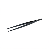 Mercer Culinary Precision Plus 9-3/8 Inch Straight Tongs, Matte Black