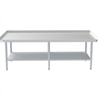 KoolMore 72 Inch x 30 Inch 16-Gauge Stainless Steel Equipment Stand with Adjustable Galvanized Undershelf