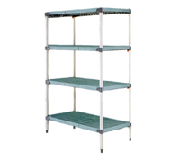 MetroMax Q 4-Shelf Stationary Polymer Starter Shelving Unit, 60