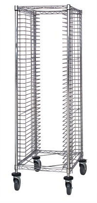 Conductive Full-Size End-Loading Tray Cart with Casters, 38-Tray Capacity