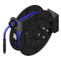 T&S Brass B-7242-10 Open Epoxy Coated Retractable Hose Reel System with 3/8 Inch x 50 Foot Hose and Extended Spray Wand