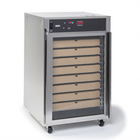 Nemco 6410 Mobile Heated Pizza Holding Cabinet with Tempered Glass Door and 8 Adjustable Racks
