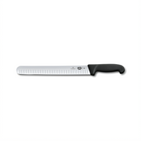 Victorinox Fibrox Wide Roast Beef Slicer Knife, 12-Inch Granton Blade, Black Fibrox Handle