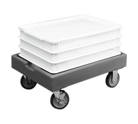 Cambro Camdolly® Pizza Dough Box Dolly with 5-Inch Casters, Dark Brown