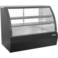 Beverage-Air 60.25-Inch Dry Deli Display Case with Curved Glass, Sliding Rear Doors, 17 Cu. Ft., Black Exterior