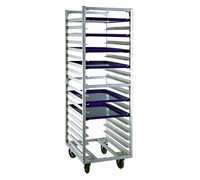 New Age Heavy-Duty Open Frame Roll-In Refrigerator/Proofer Rack for 18 x 26 Pans, 18-Pan Capacity, End Load