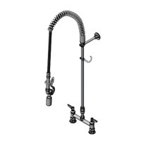 T&S Brass EasyInstall 8-Inch Center Deck Mount Pre-Rinse Unit with Vacuum Breaker and 0.65 GPM Spray Valve