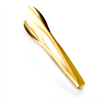 American Metalcraft 11-3/4-Inch Hammered Serving Tongs, 18/0 Stainless Steel, Vintage Gold Finish