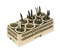 Traex Half-Size Flatware Dishwasher Rack with 8 Cylinders, Beige