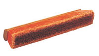 Flo-Pac 24-Inch Medium Floor Sweep Push Broom Head with Hardwood Block and Orange Polypropylene Bristles