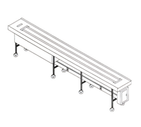 Dinex DXIESB8 8 ft. Band Belt Tray Make-Up Conveyor