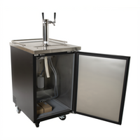 BK Resources 24-Inch Single-Door Kegerator Beer Dispenser, 1-Keg Capacity
