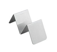 Half-Size Brushed Stainless Steel Taco Holder, 1 or 2 Compartments