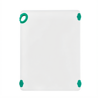 Winco STATIKBoard Rectangular Co-Polymer Cutting Board with Rubber Grip Hook, 18 x 24 x 1/2 Inch, Green