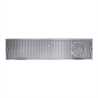 36-Inch Surface Mount Stainless Steel Drip Tray Trough with Integral Glass Rinser