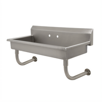 Advance Tabco Wall Mounted 304 Stainless Steel Service Sink with 8-1/2 Inch Backsplash