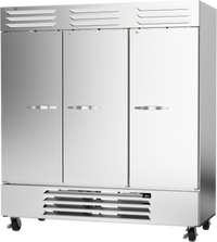 Beverage-Air Vista® Series Three-Section Reach-In Refrigerator, 70.19 Cu. Ft., Solid Doors, Bottom-Mount Self-Contained