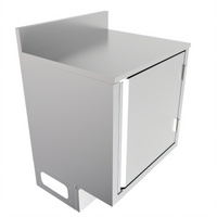BK Resources Call Series Stainless Steel Flat Top Underbar Cabinet with Pedestal Base, 24 x 21 Inches