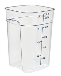 Cambro CamSquare FreshPro 22 Qt Clear Polycarbonate Square Food Storage Container