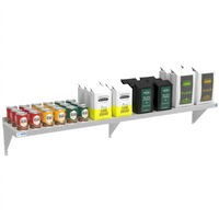 Koolmore 72-Inch x 12-Inch Heavy-Duty Stainless Steel Wall Shelf with 1-1/2-Inch Backsplash