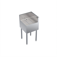Krowne Royal Series Free Standing Stainless Steel Underbar Corner Drainboard with Right End Return