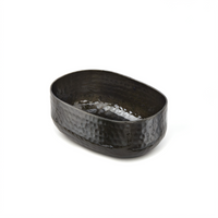 American Metalcraft Hammered Aluminum Oval Entrée Basket, 25 oz., Black