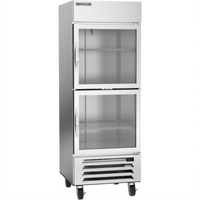Beverage-Air Horizon Series One-Section Reach-In Refrigerator with 2 Half Glass Doors, 25.97 Cu. Ft., Bottom-Mount Self-Contained Refrigeration