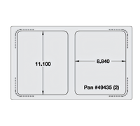 Miramar Single Size Stainless Steel Template Adapter Plate for Two Small Food Pans