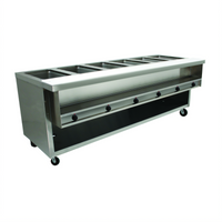 Advance Tabco Heavy Duty Electric Sealed Well Hot Food Table with Enclosed Base, 6 Wells, 208/240V