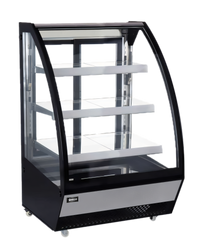Omcan 36-Inch Curved Front See-Thru Refrigerated Display Case, 16.49 Cu. Ft.